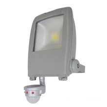 Luz nova da lâmpada de inundação do diodo emissor de luz da ESPIGA da paisagem do sensor 100lm / W 70W de PIR